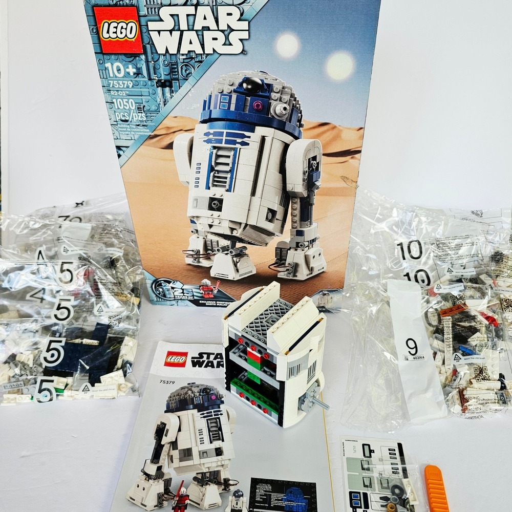 2024 LEGO Star Wars 75379 R2-D2 Droid Building Set Partial Build Missing Figure